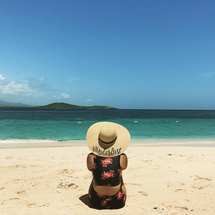 Beach Sun Hat - Wanderlust - Quirky Perks