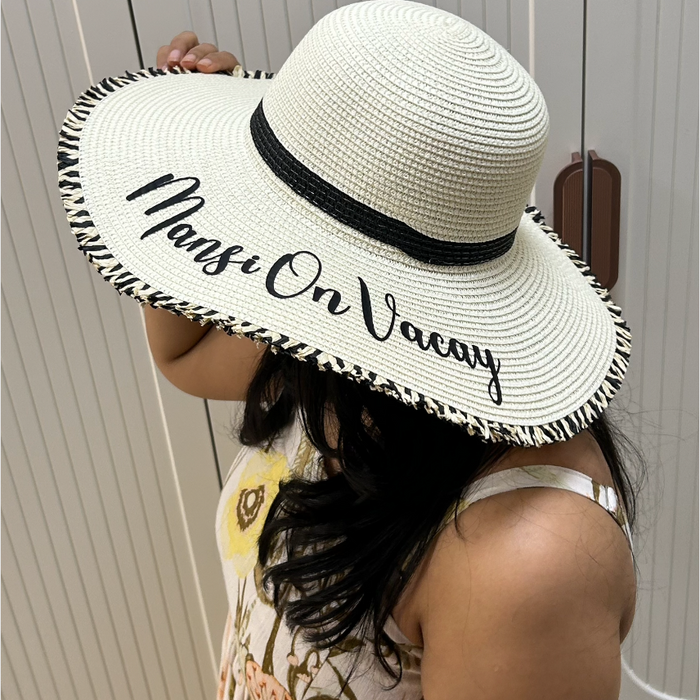 Personalised Fringed Foppy Hat