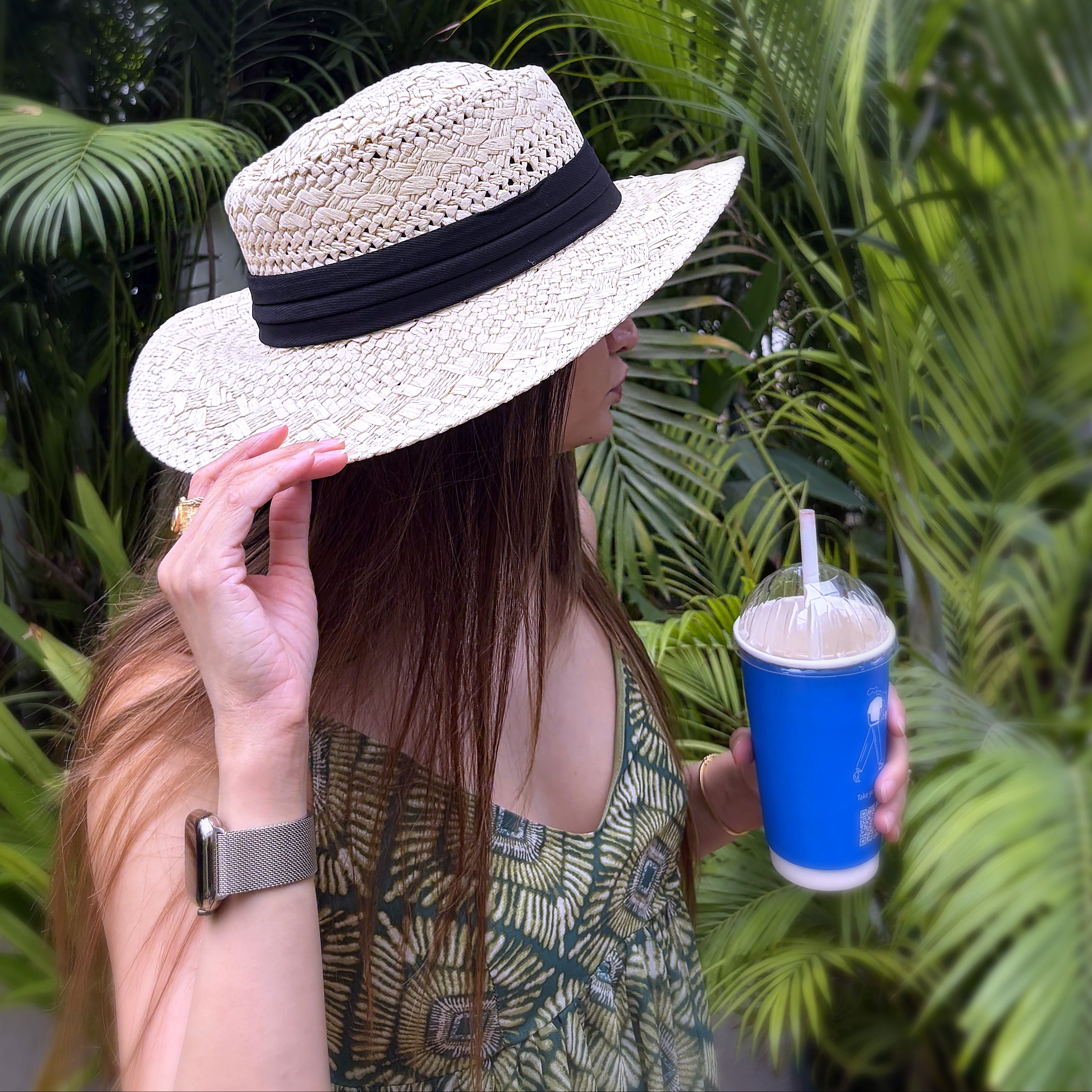 Natural Raffia Bokeh Hat