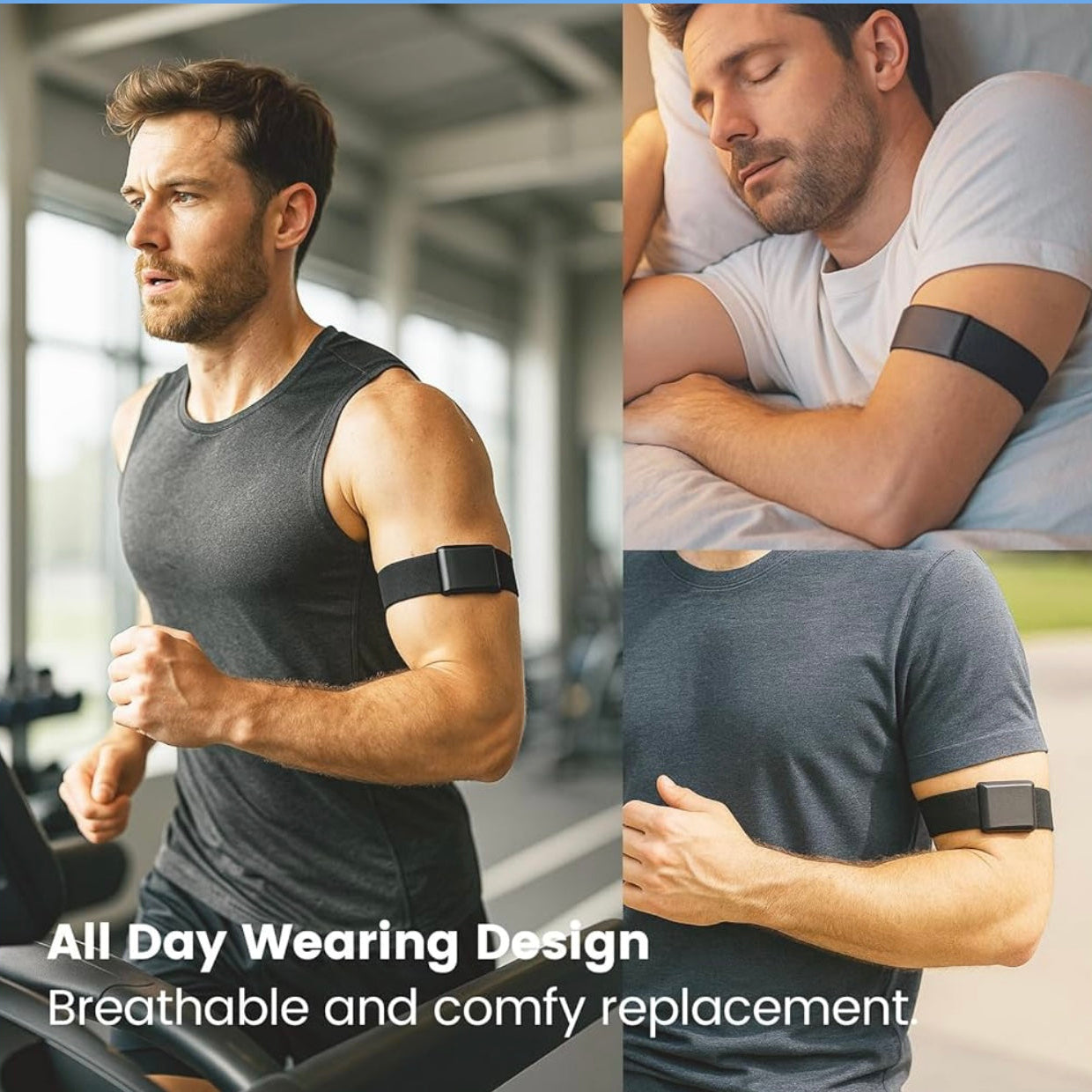 Whoop Bicep/Arm Band ( Superknit )- All Black - Model 4.0 & 5.0 Compatible ( One, Peak & MG )