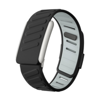 Whoop Silicon Band - Black/Grey - 4.0 & 5.0 Compatible ( One, Peak & MG )